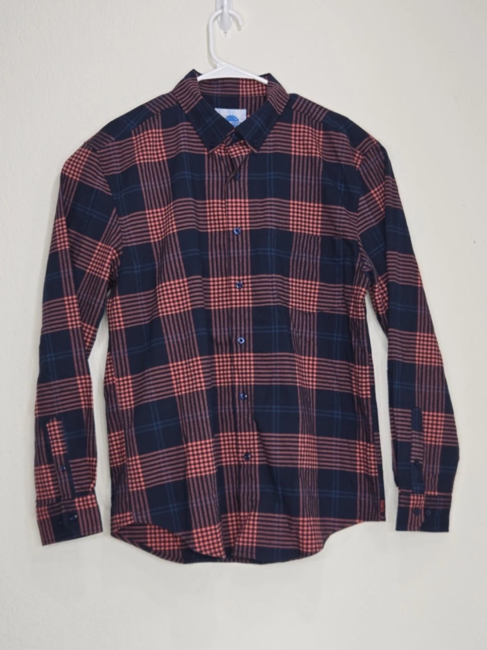 RSVLTS Borland Flannel Button Down Shirt Performance Check Fall Size L Mens
